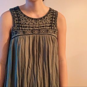 Japna Dresses - Green embroidery dress Japna Dresses - Green embroidery dress